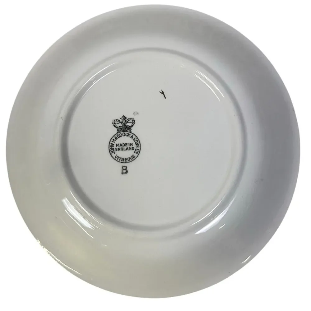 John Maddock & Sons LTD England Vintage 40's 'Indian Tree' Coupe Soup Bowl-Rare